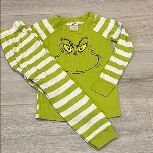 Hanna Andersson Kids Pajamas - Green Striped Set